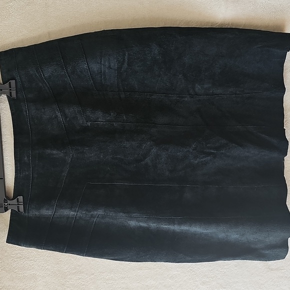Alfani Dresses & Skirts - Alfani Black Suede Leather Skirt 10P